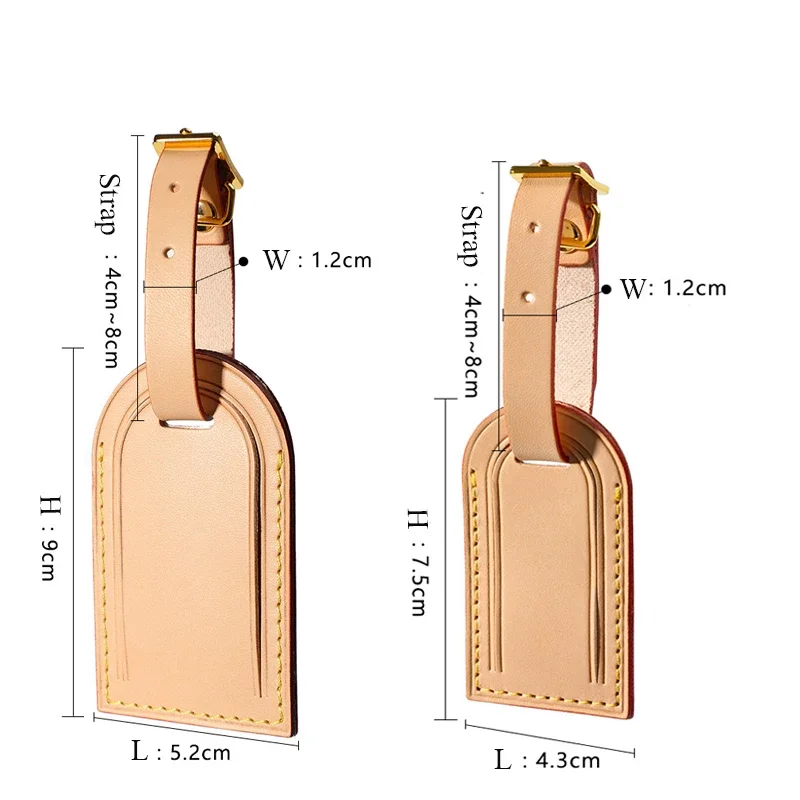 맞춤형 글자 야채 무두질 가죽 수하물 태그, 항공기 암소 가죽 탑승 여행 배지 태그, 트롤리 케이스 가죽 배지