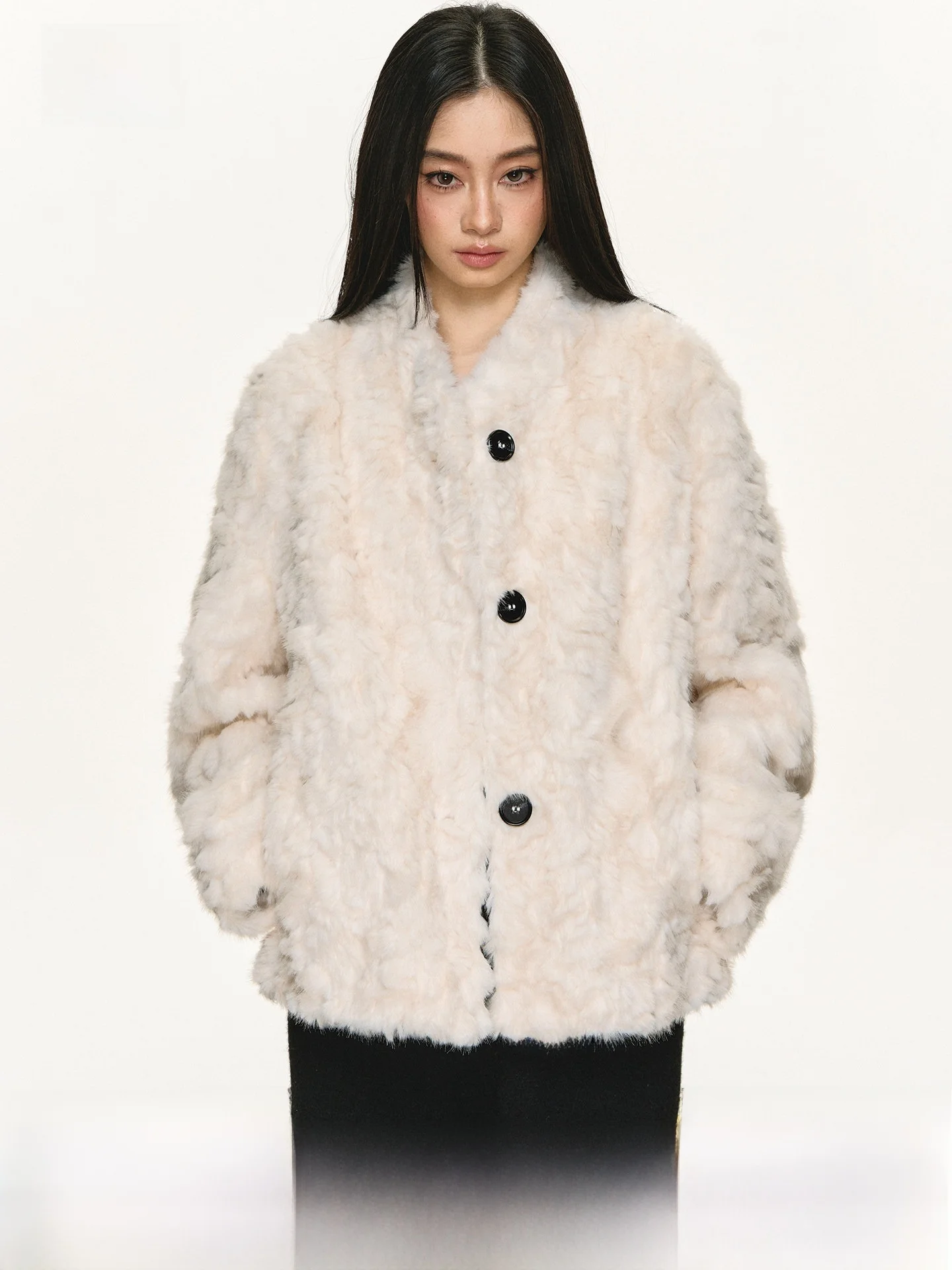 

Женская зимняя шуба Anna Aneae из белого экологичного меха: новая, высококачественная, свободная, теплая, премиум-класса, модная