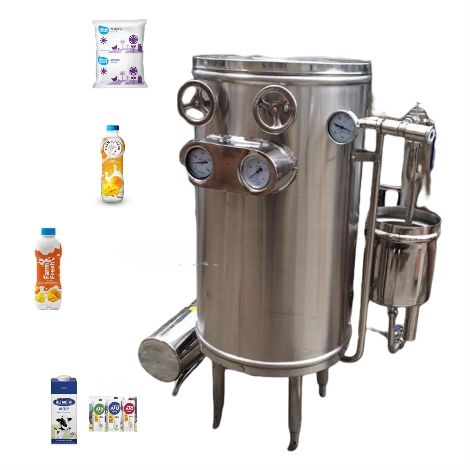 Steam heating high temperature instantaneous sterilizer uses milk shelf life 1 year pasteurizer
