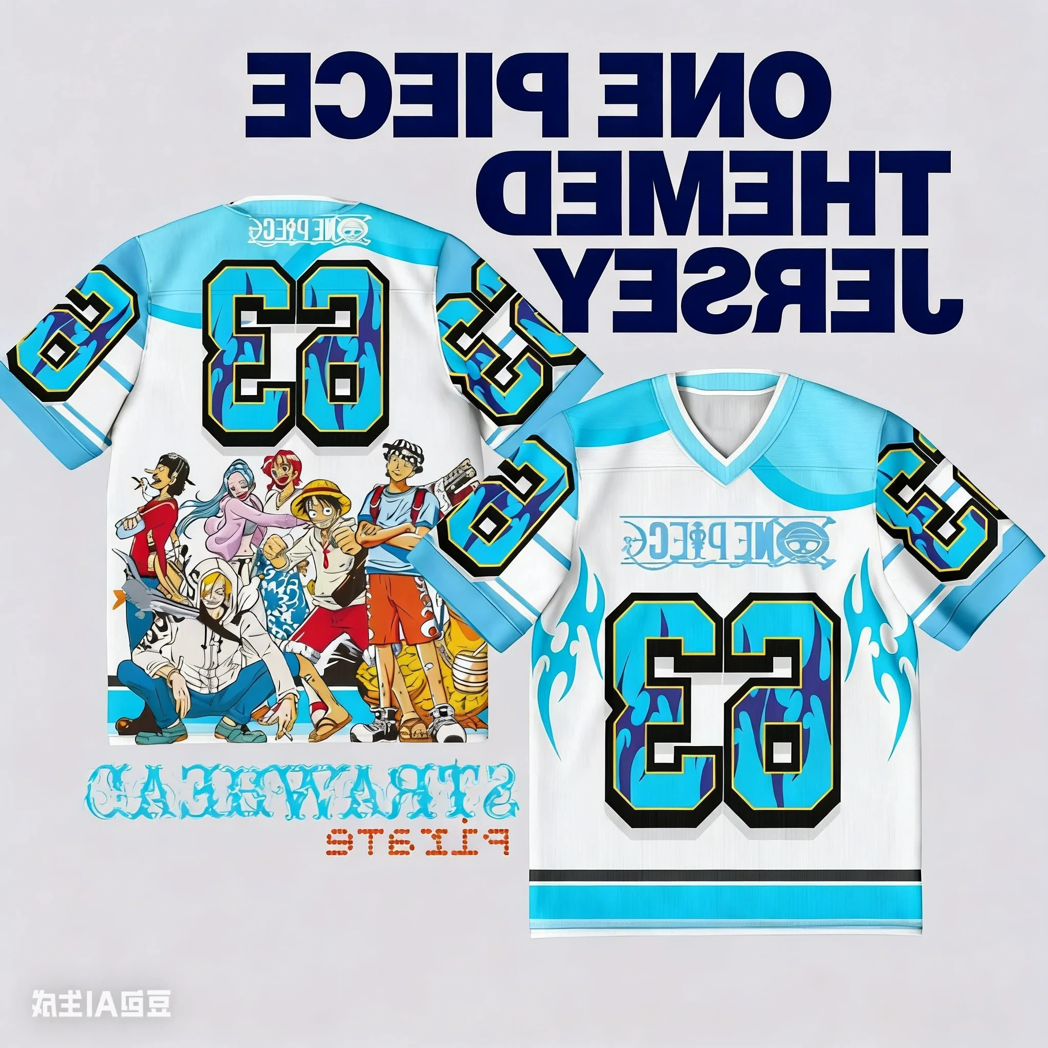 Ocean Adventure Grashut-Gruppe Anime Y2k Koreanischer Stil Kpop Baseball Hockey T-Shirt 63 Jersey Streetwear Anime Alltags-Unisex-Tops