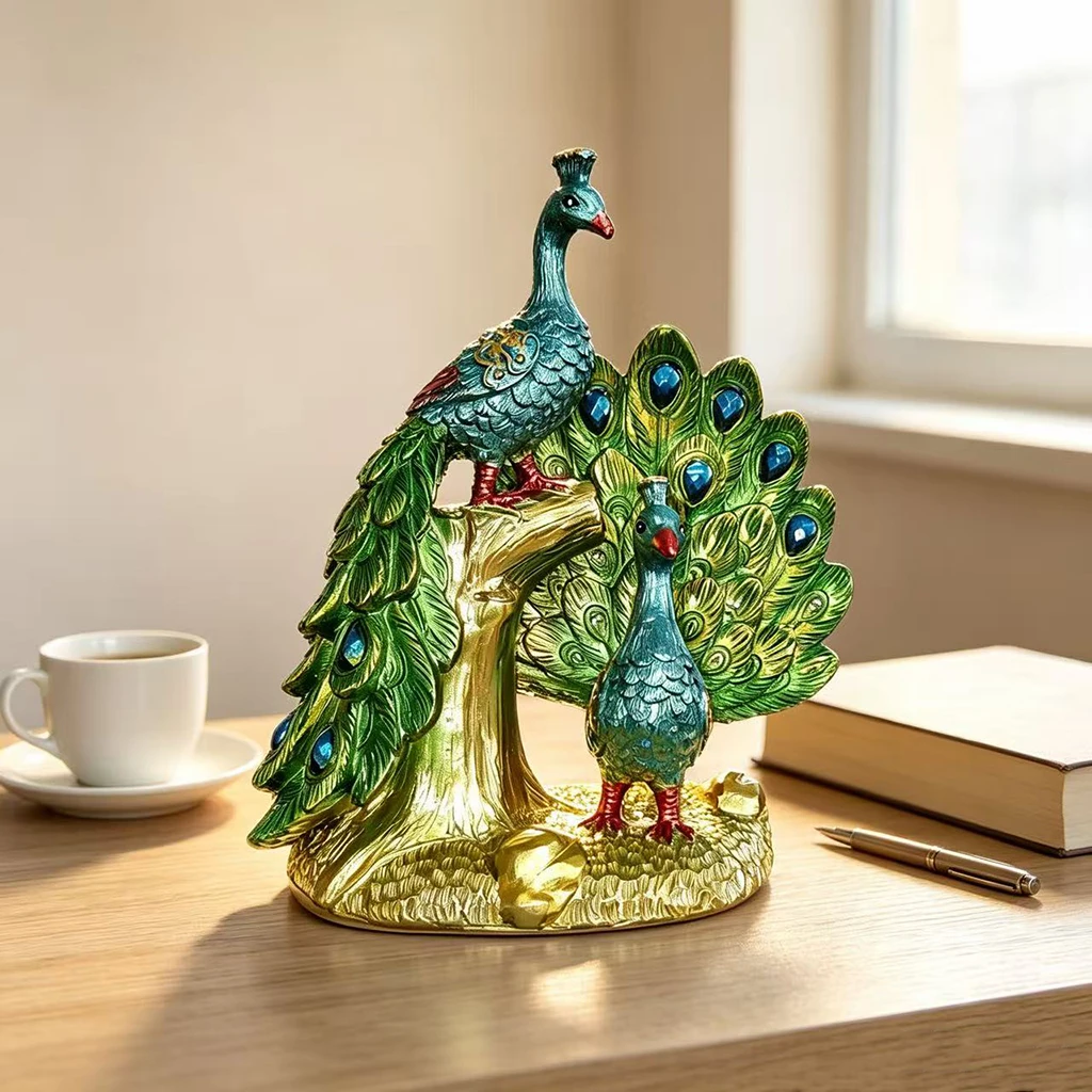 Luxury Peacock Resin Sculpture - огляд і ціна Resin Art Wedding Gift