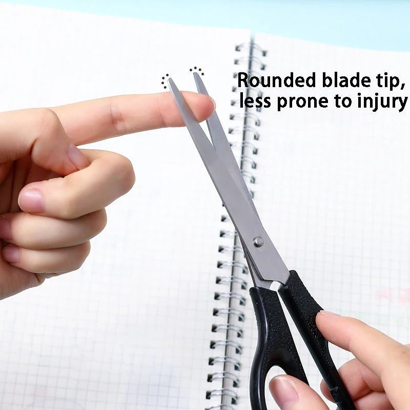 قرطاسية مكتبية سوداء بسيطة، مقص الحياة المنزلية، مقص ورقي مصنوع يدويًا متوسط الحجم، مستلزمات مكتبية