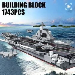 WW2 Military Series Medium sized Aircraft Carrier Assembly Block, Creative Military Ship Assembly Model Kids Male Toy City Gifts