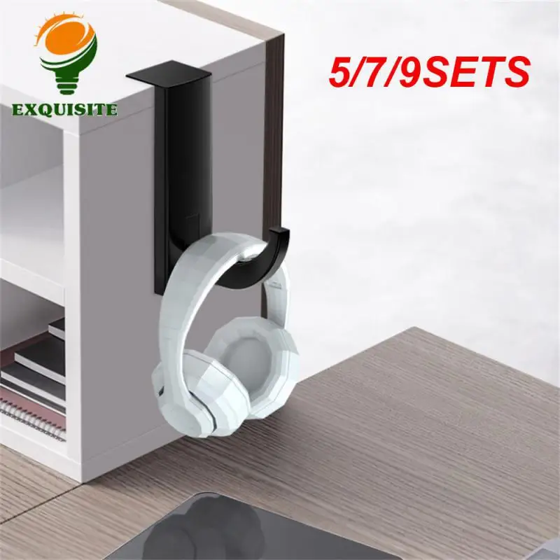 5/7/9SETS Hook Up Simple Headset Stand Space-saving Design Black Desk Computer For Pc Monitor Earphone Headphone Accessories