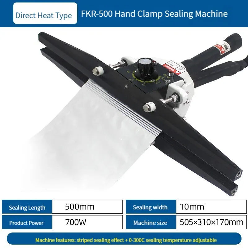 

500MM High Power Aluminum Foil Bag Pliers Sealing Machine Hand Clamp Sealer Packer for Packaging And Clamping