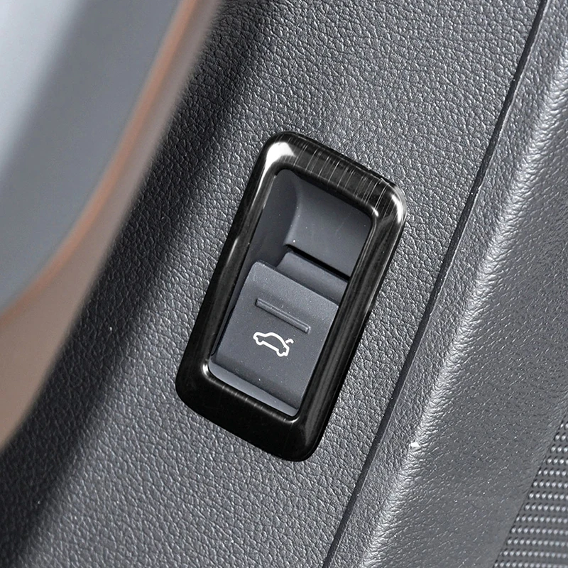 Stainless Steel Door Trunk Button Frame Decoration Cover Trim For Audi Q3 2019-2022 Car Styling Interior Accessories