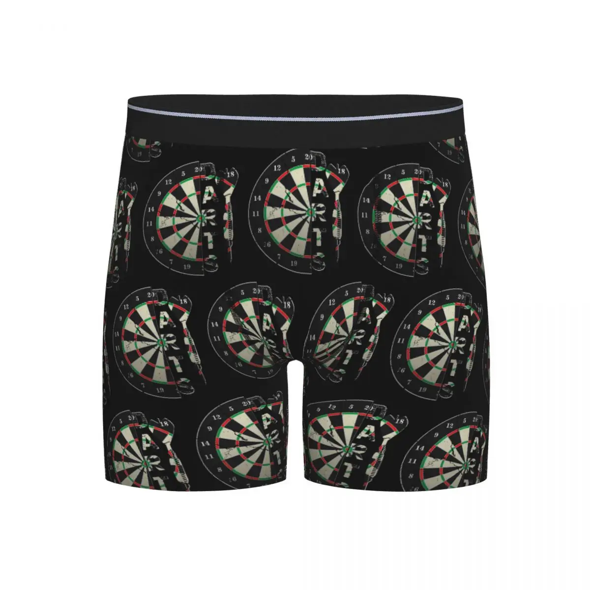 

Long Boxer Underpants Shorts Darts Dartboard Typography Cracked Panties Male Ventilate Underwear for Homme Man Boyfriend Gifts