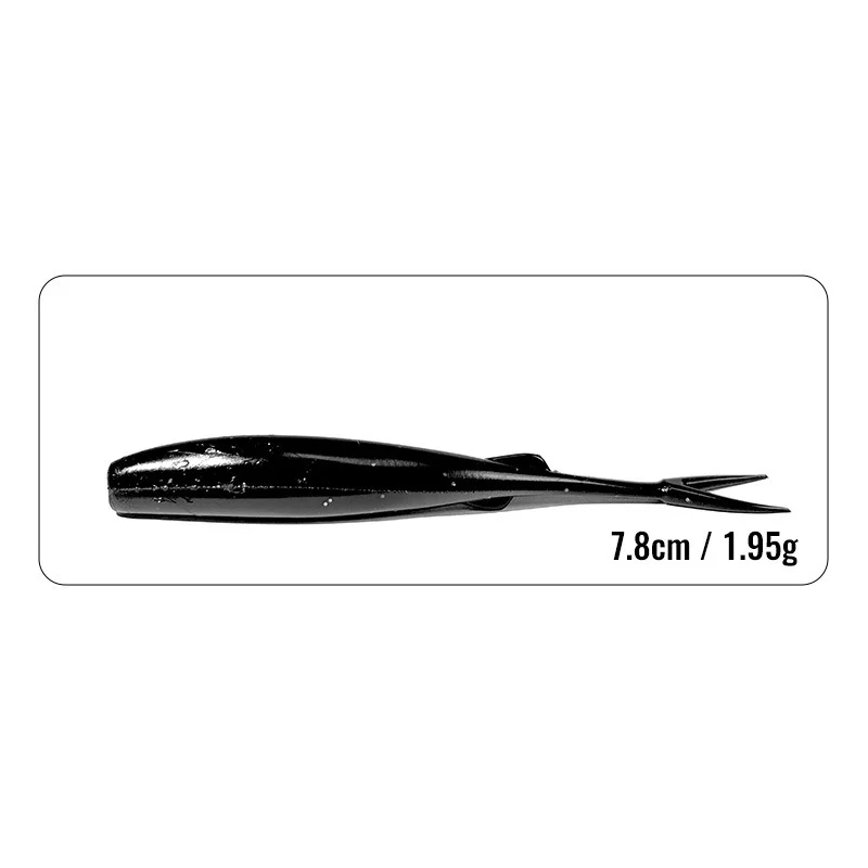 10 Stück Schwimmende Bionische Köder Gabelschweif-Weichköder Hochsalzbeständiger Köder Bissfester Wildbass-Köder Angelzubehör – Detail 9