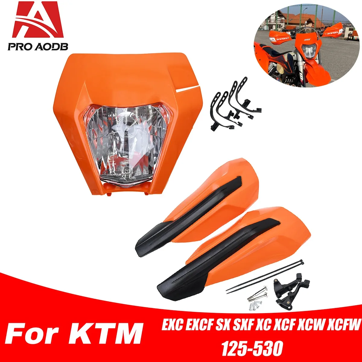 

Handlebar Handguard Protector Motorcycle Spare Parts For KTM XC XCF XCW SX SXF EXC EXCF150 200 250 300 350 450 500EnduroDirtBike