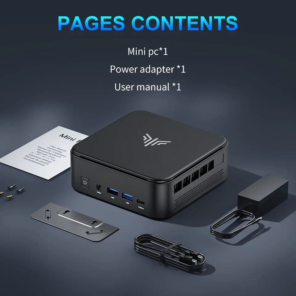 NIPOGI E3B Mini PC with AMD Ryzen 7 7735HS 16GB LPDDR5 512GB M.2