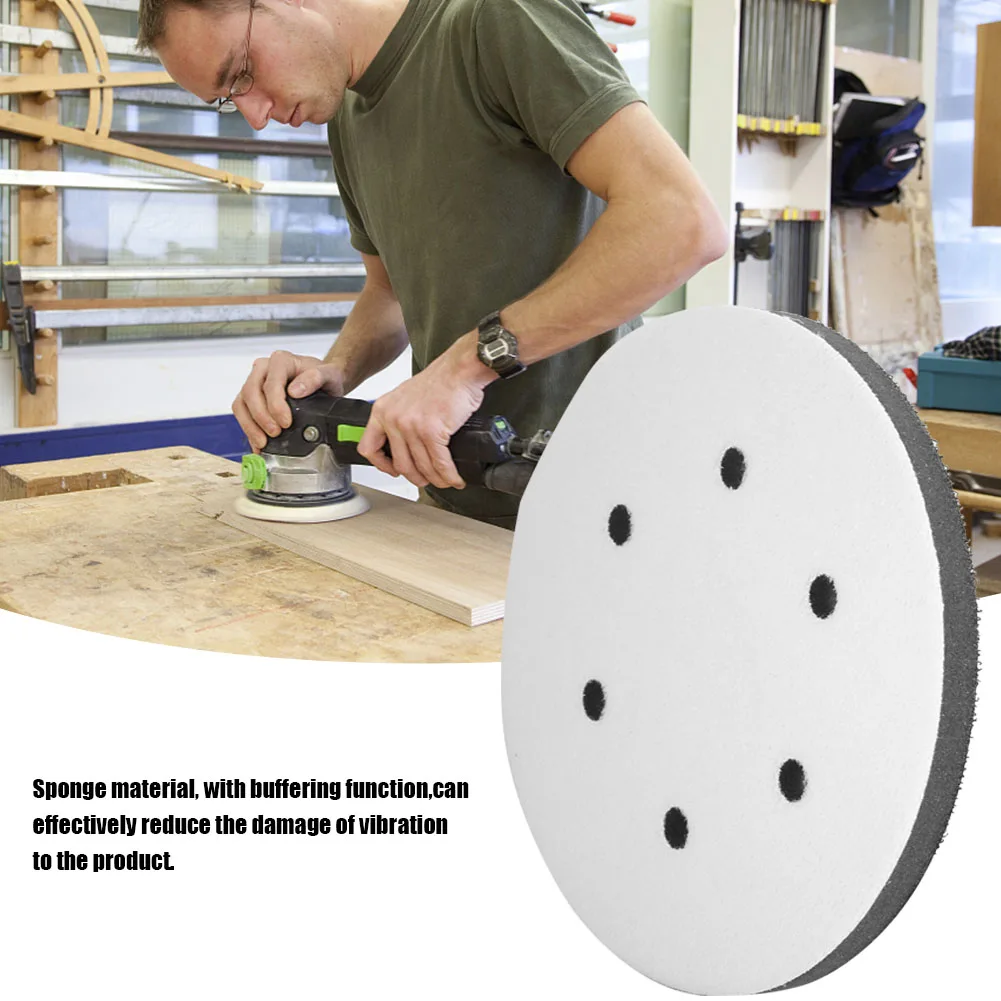 150mm Soft Interface Pad Cushion Sponge Backing Pad for Sanding Disc Polishing Pad Flexible Buffer Sanding Accessory