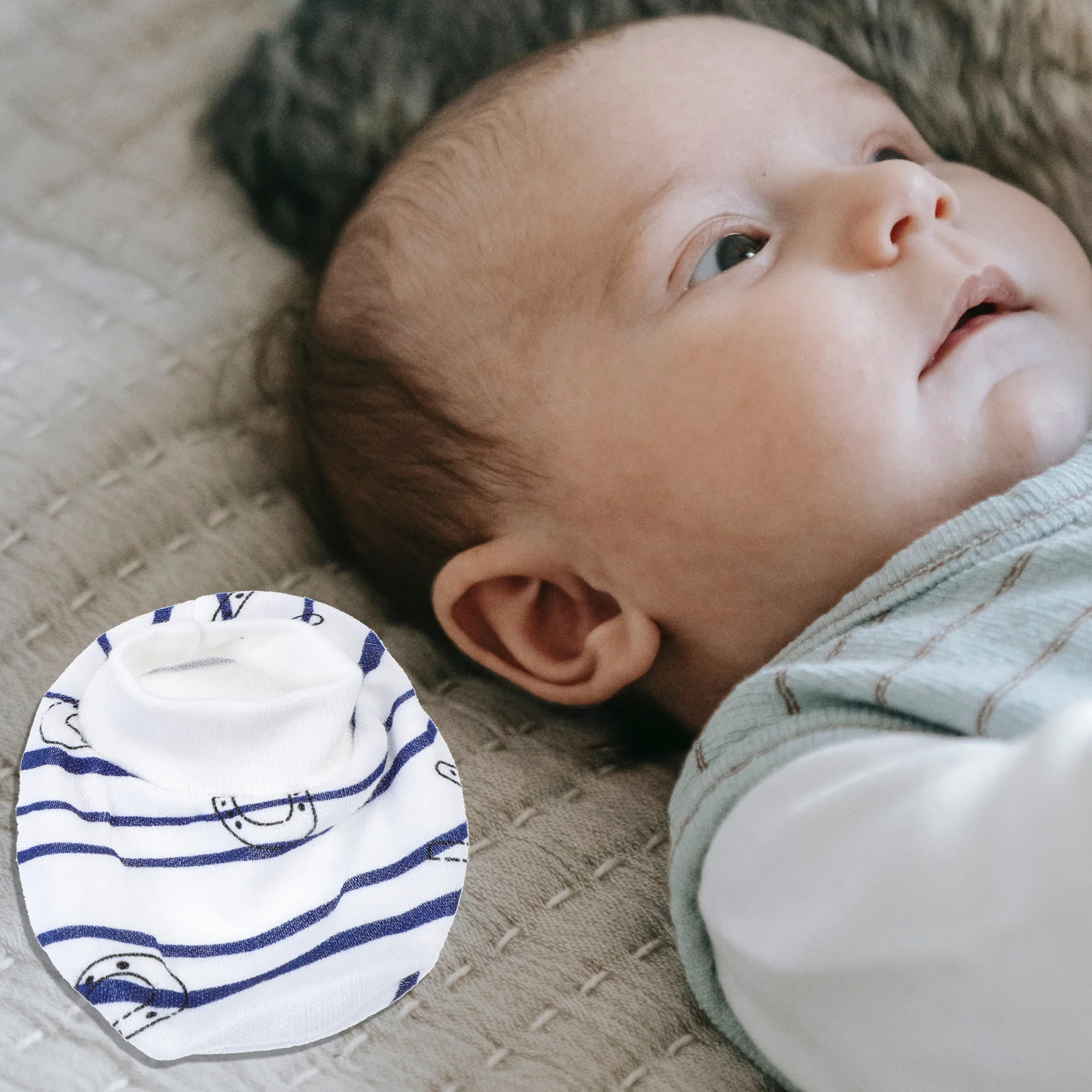 

2 Sets Baby Cotton Hats Anti-Scratch Gloves Protection Set Lightweight Breathable Newborn Hand Covers Soft Infant Caps Baby