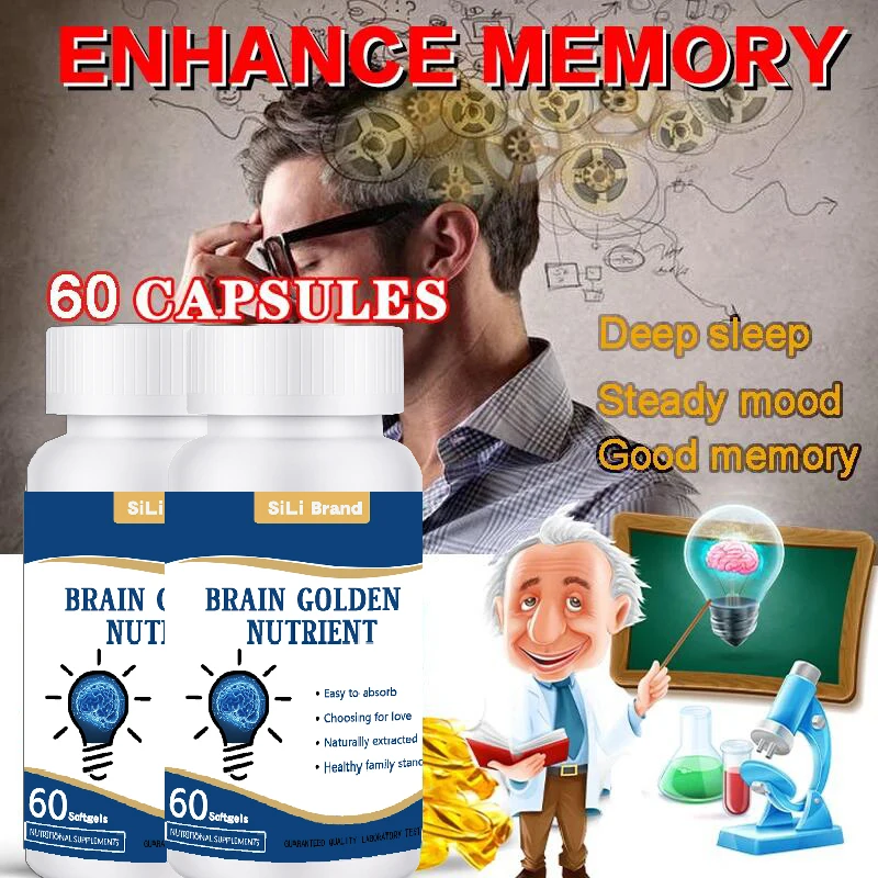 Brain Supplement - Nootropic Brain Booster for Focus, Clarity, Improved Memory & Mood -Support for Concentration & Brain Fog