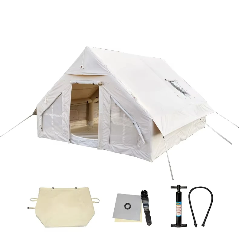 

Custom Factory Outdoor Inflatable Camping Tents Oxford Large Family Waterproof Camping Inflatable Tent for 2-4 Person