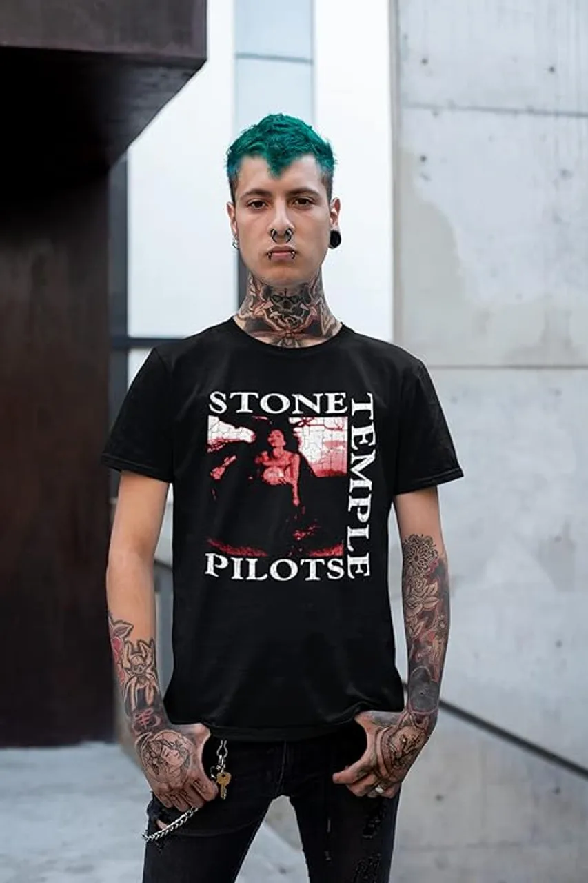 Hip Hop Stone Temple Pilots Band T-Shirt Men Women Casual Short Sleeve Oversized Punk American European Street Harajuku Me Tees