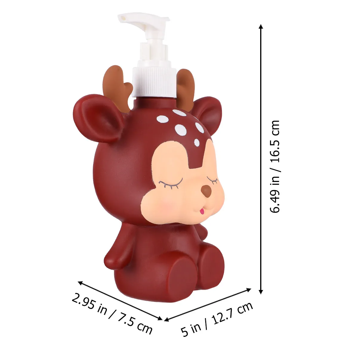 Cartoon Kids Emulsion Pressing Bottle Brown Deerlet 300Ml Multifunctional Lotion Soap Dispenser Liquid Storage Bottle for Kids