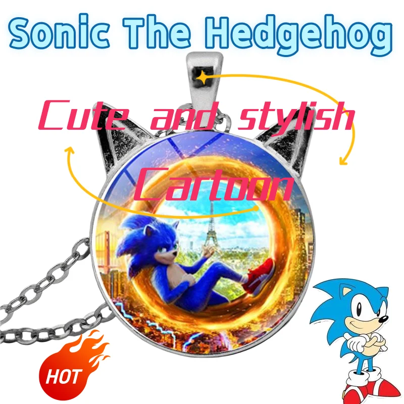 

Sonic The Hedgehog Necklace Pendant Cute Personalized Cartoon Fashion Unisex Necklace Pendant Gift for Friends on Holidays