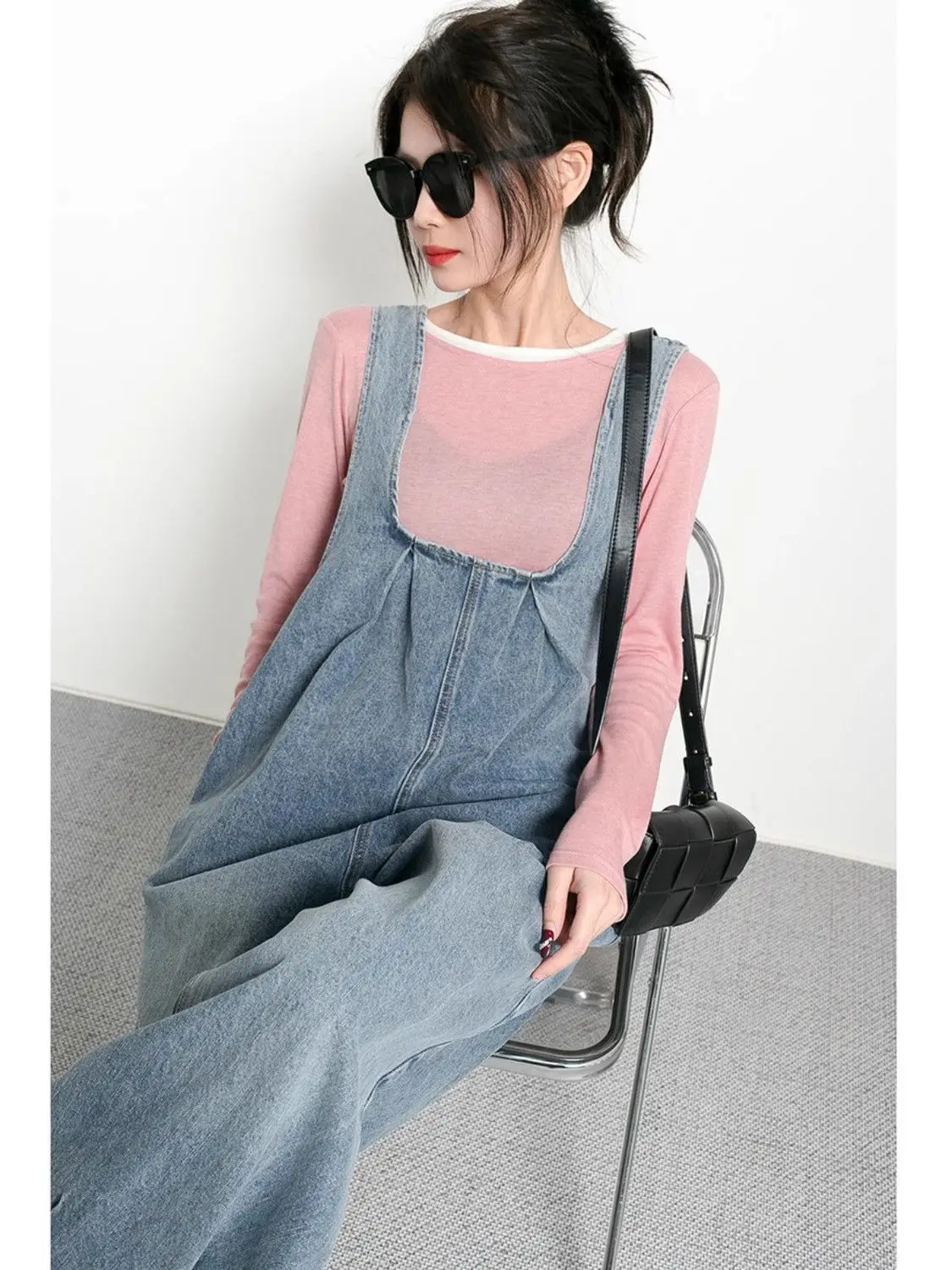 Tute da donna estive casual Tute asimmetriche monocromatiche senza vita Pantaloni concisi di qualità Rilassati con frange oblique Feminino leggero