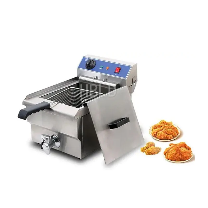 

Stainless Steel Commercial Electric Fryer Double Slot Desktop Fryer 3000W