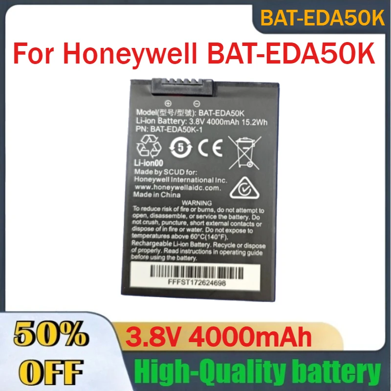 

High-Quality 3.8V 4000mAh Lithium Battery for Honeywell BAT-EDA50K Replacement Batteries Bateria