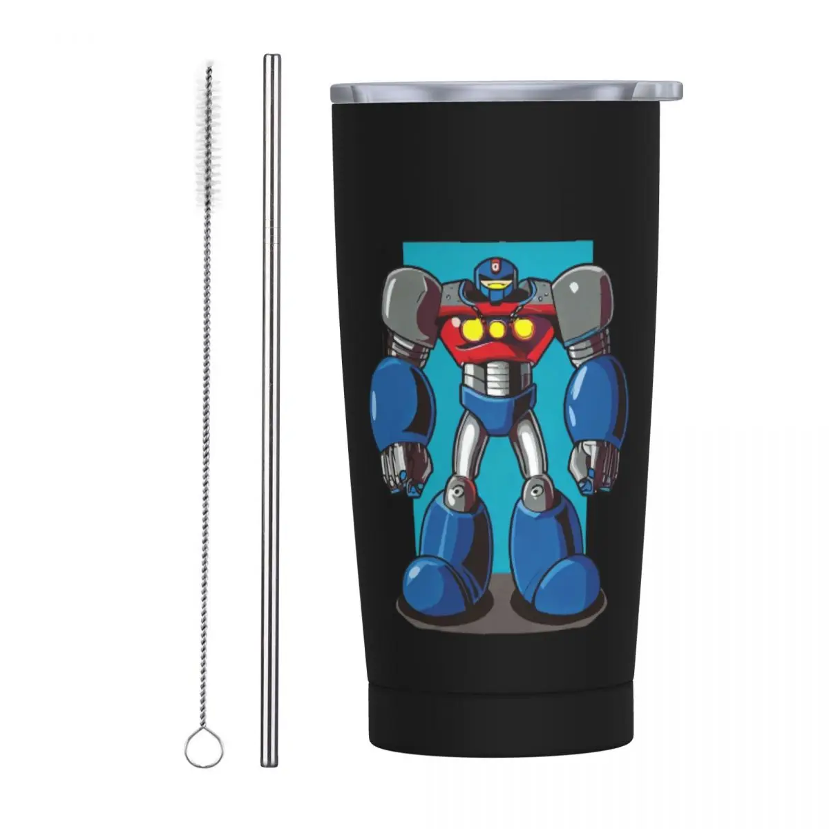 Casual Tetsujin 28 Robot Stainless Steel Tumbler Vacuum Insulated Mugs Thermal Cold Cups Straw With Lid 20oz