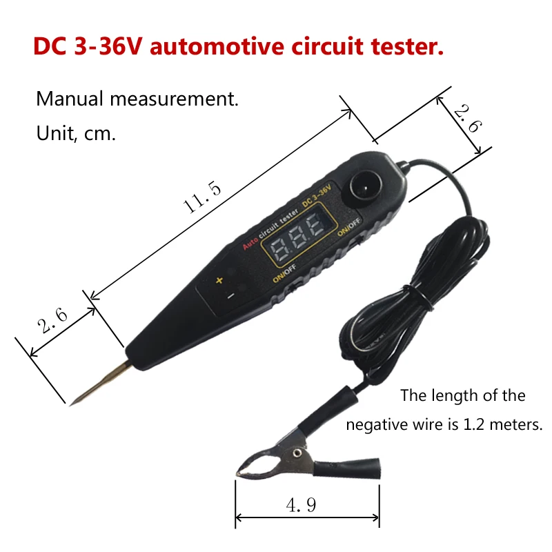 Nowy przyjazd! DC 3-36V Auto pióro elektryczne, naprawa samochodów Test światła, LED Test światła, Auto Tester obwodów