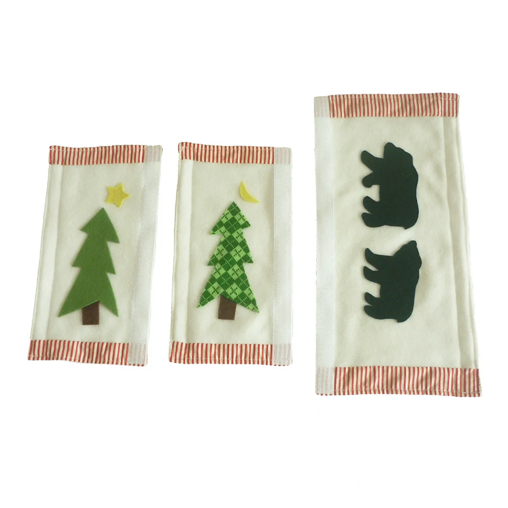 

3Pcs Refrigerator Door Handle Covers Holiday Christmas Design Machine Washable Handle Protectors for Kitchen Appliances Comfort