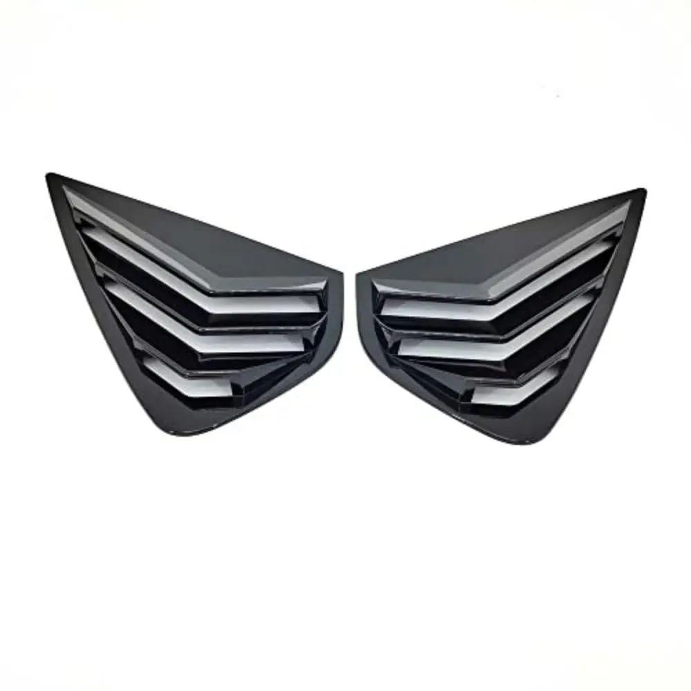 

Glossy Black Rear Side Window Louver Scoop Cover Vent For 2019-2022 Kia Forte K3