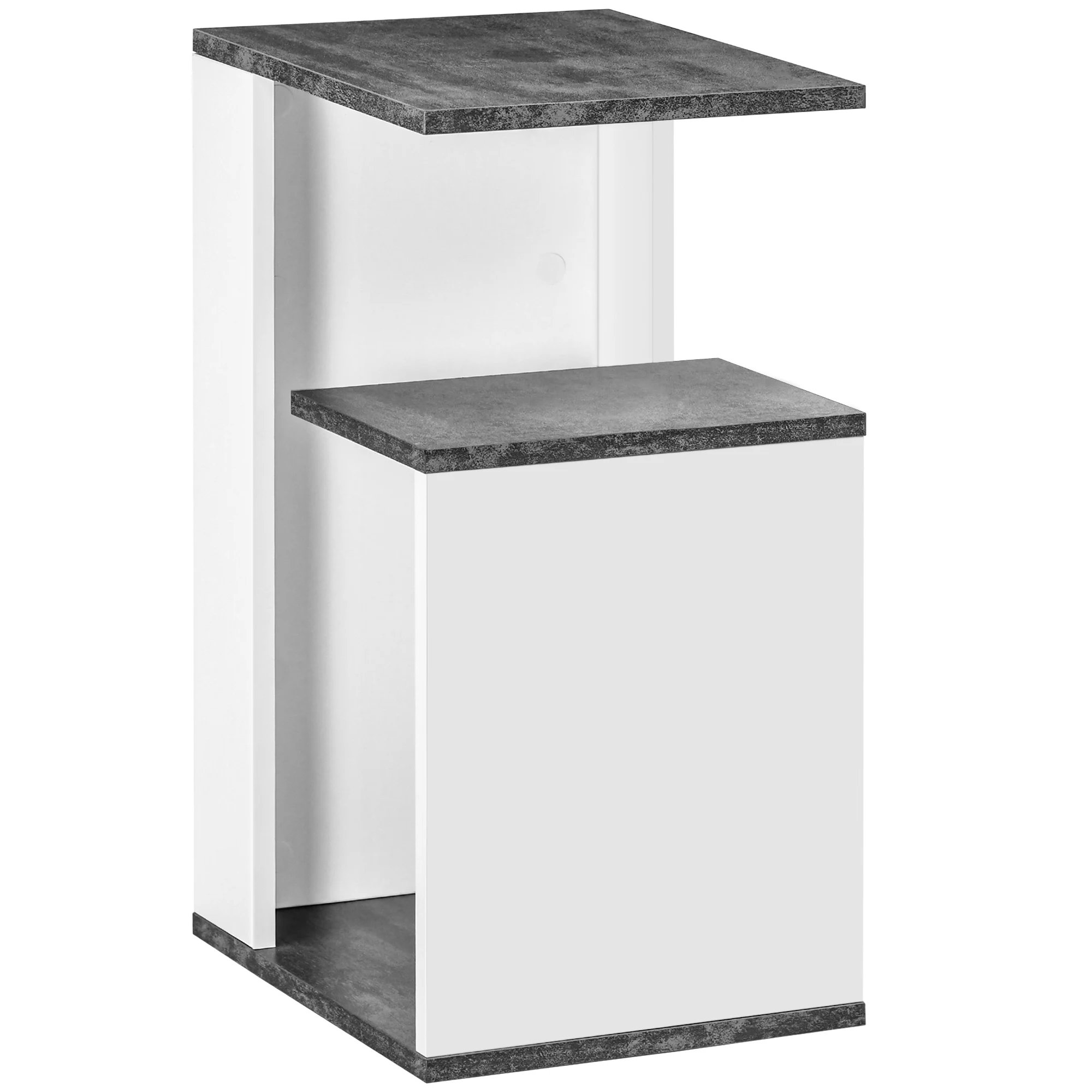 HOMCOM bedside table with 2 living room storage shelves 35x29,5x60 cm