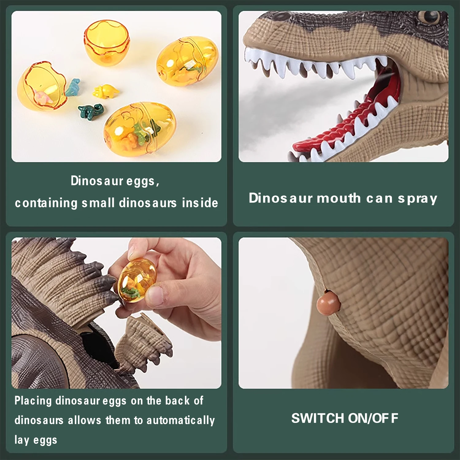 Brinquedo robô dinossauro andando elétrico com luzes led e sons função de pulverização modelo mecânico para crianças presentes aniversário