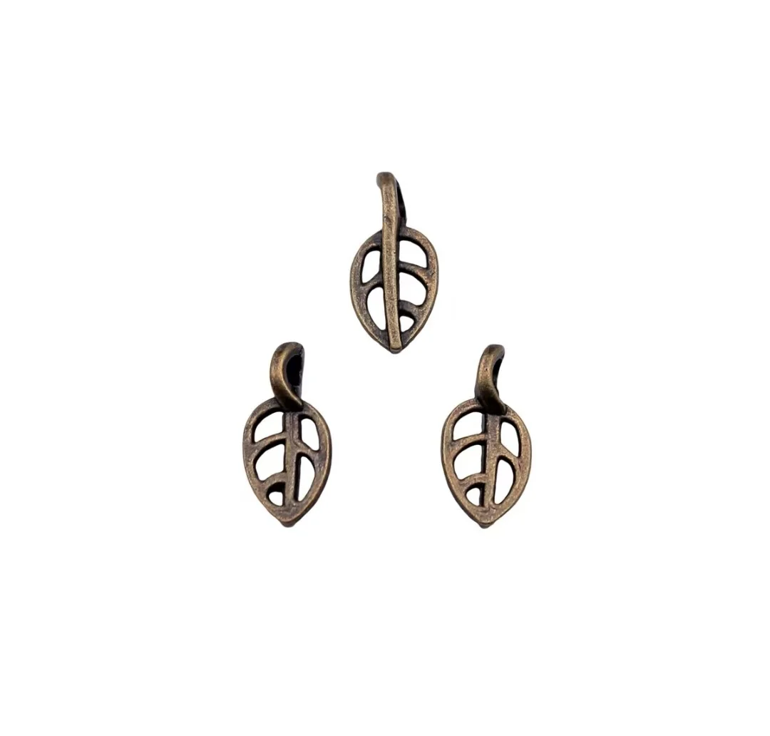 

200pcs 10x5mm Zinc alloy metal antiqued bronze plated charm T1147 for jewelry making