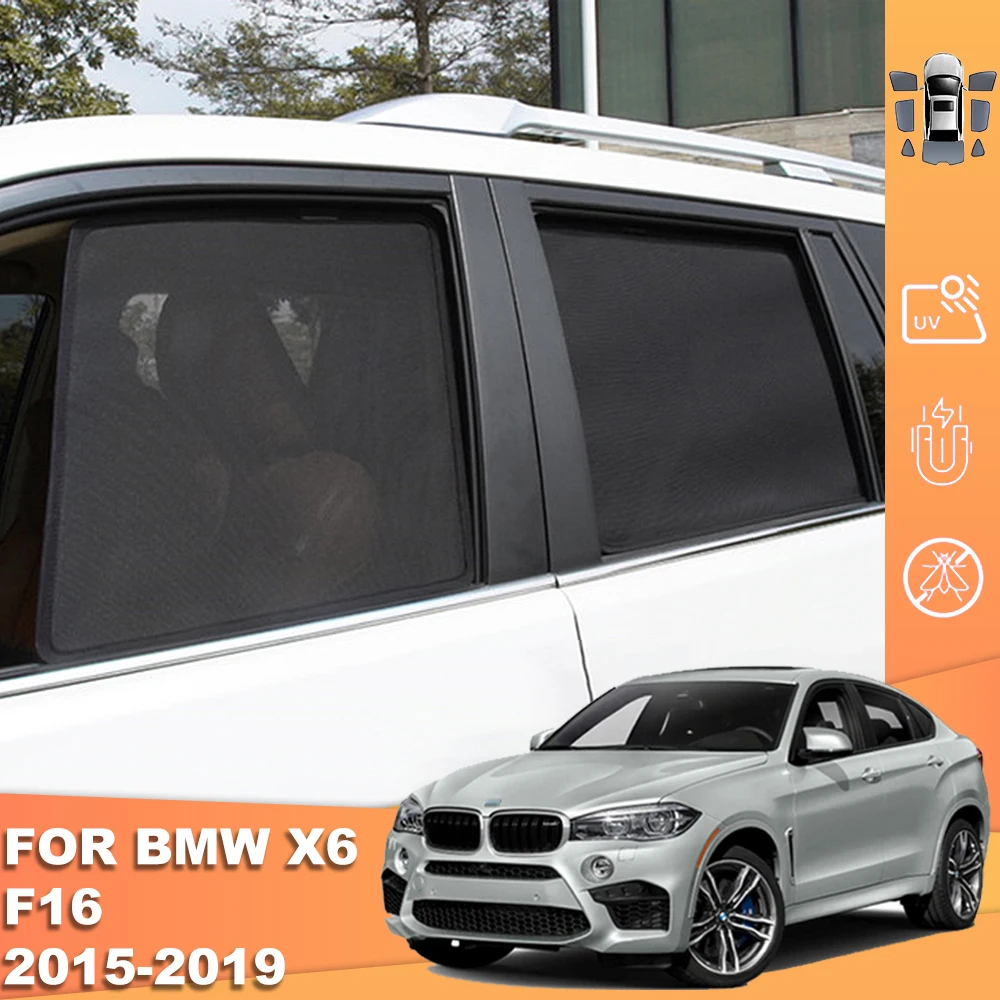 For BMW X6 F16 F86 2014-2019 F 16 Car Sunshade Visor Front Windshield Frame Curtain Cover Rear Side Baby Window Sun Shade Shield