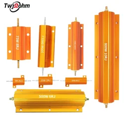 1 pz RX24 resistenza ad alta potenza 300W 200W 150W 500W 0.1 ohm 2R 1KJ 6R 5R 8R 100R 500R ohm resistenza cassa in alluminio