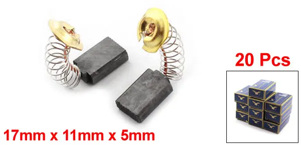 Imagem -02 - Motor de Carbono Escova Cb303 Ferramenta Elétrica Peças Reposição Escova Carbono Substituição para Motores Elétricos Ferramentas 20 Peças 17x11x5 mm