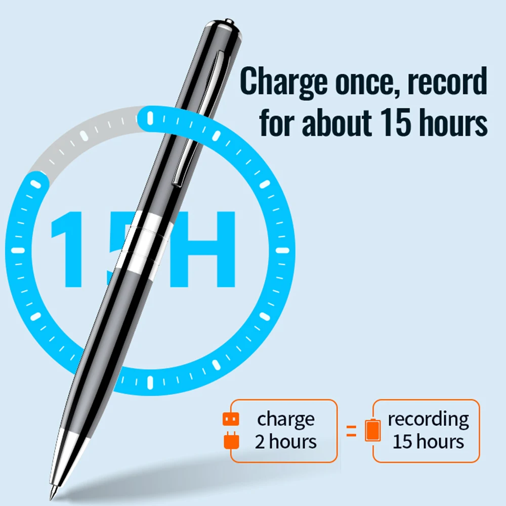 Digital Voice Recorder Pen Professional Audio Recording Voice Activated MP3 Player Sound Dictaphone Long Time Record Device