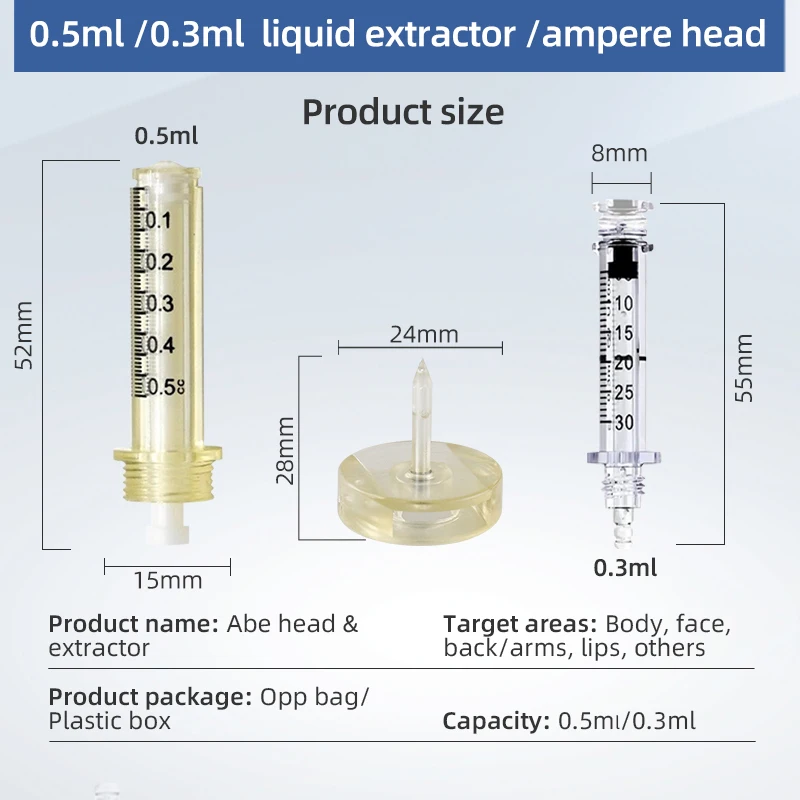 AOMA-pluma hialurónica transparente, relleno de labios, nebulizador no inyectable, piezas de herramientas, 0,3 y 0,5 ML