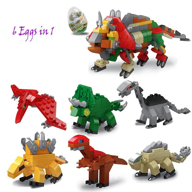 Jurassic Brocks Dinosaur World MOC Gashapon Twisted Dragon Egg Building Blocks Small Particles Puzzle Set Toys Children\'s Gifts