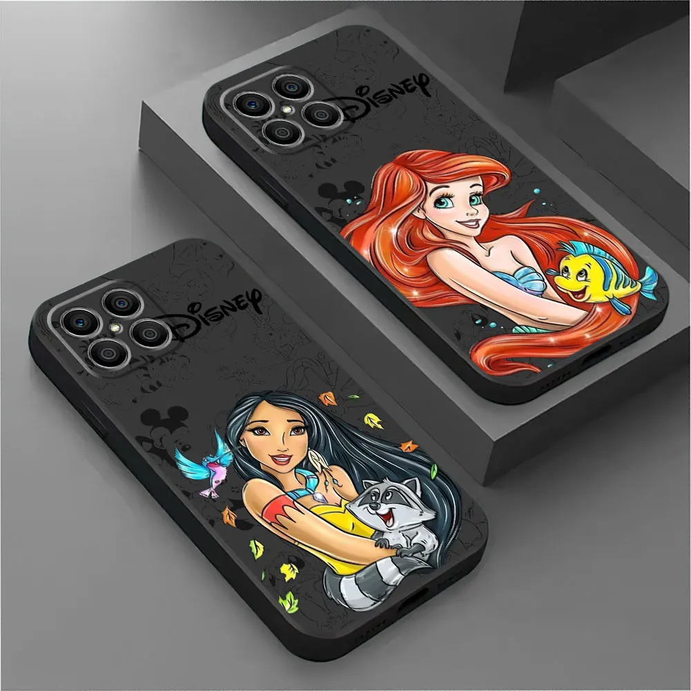 

Case For Huawei Honor X8a X8 90 Lite X9a 8X 70 X7 Magic5 Pro P30 P20 P40 X6 X6a P Smart Z Black Soft Phone Cover Disney Princess