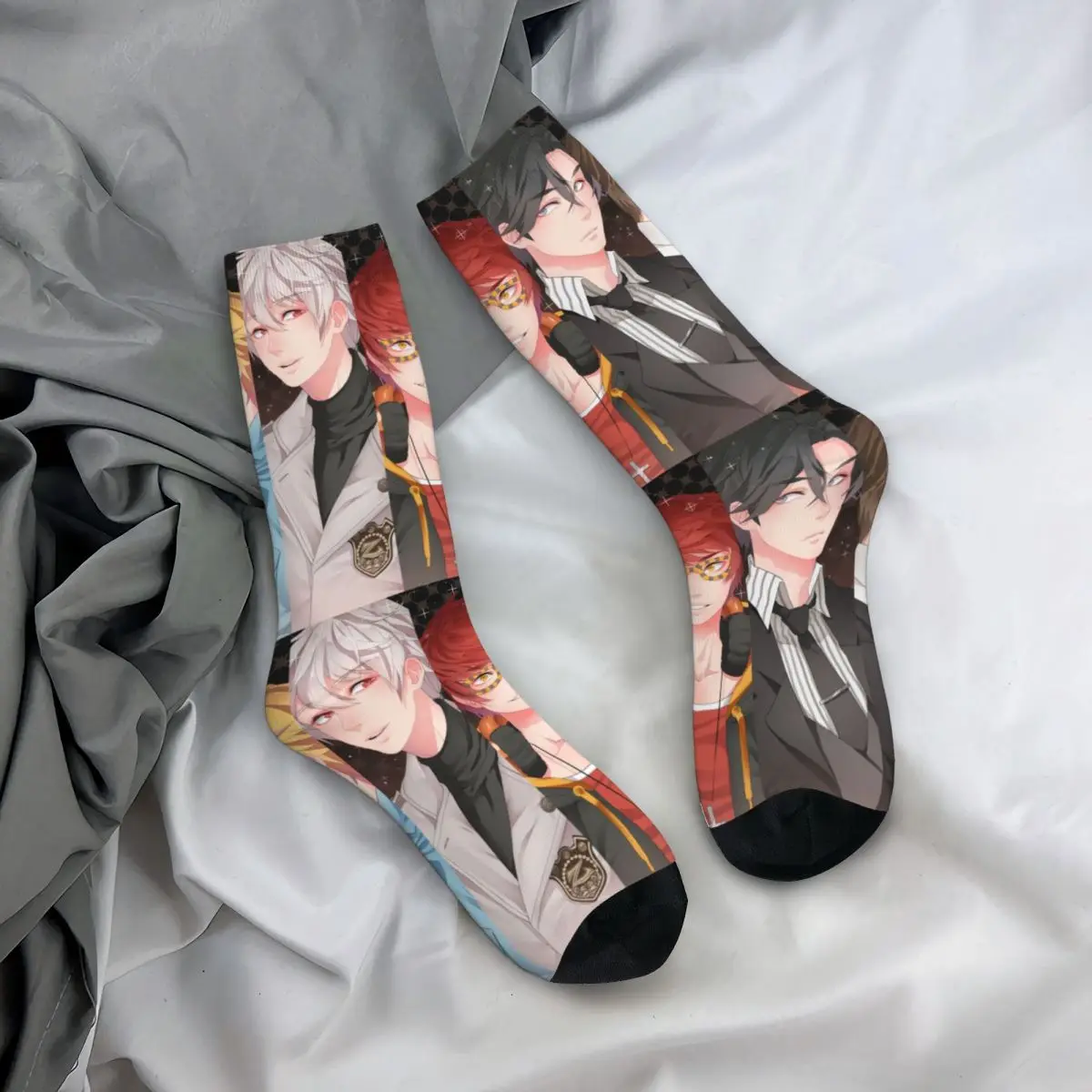 

Fashion Male Men Socks Crazy Mystic Messenger 707 Seven Saeyoung Luciel Sock Graphic Women's Socks Spring Summer Autumn Winter