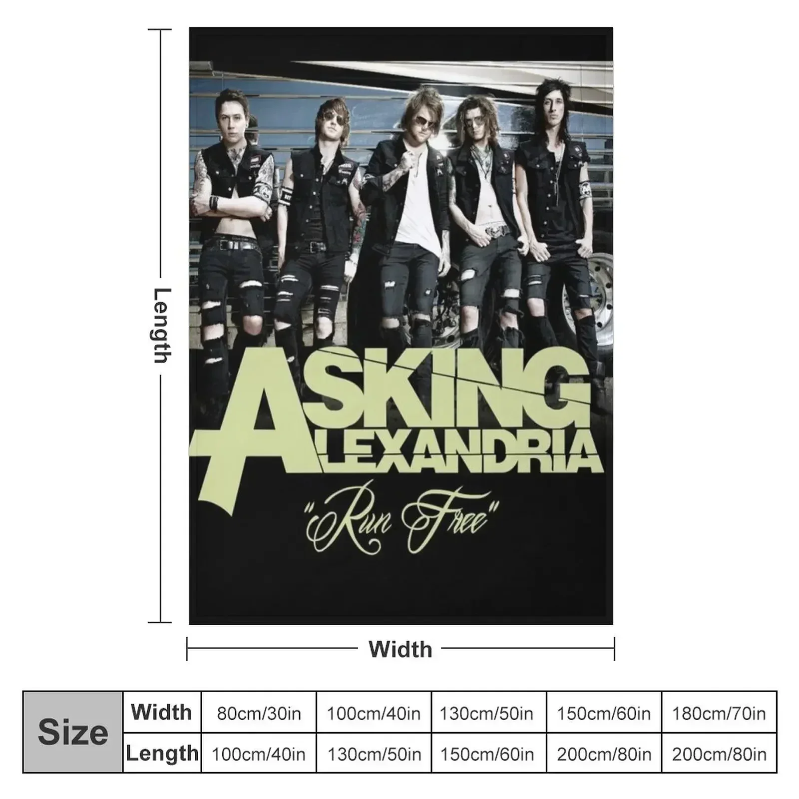 Asking Alexandria run free Throw Blanket Single Sofa Blankets