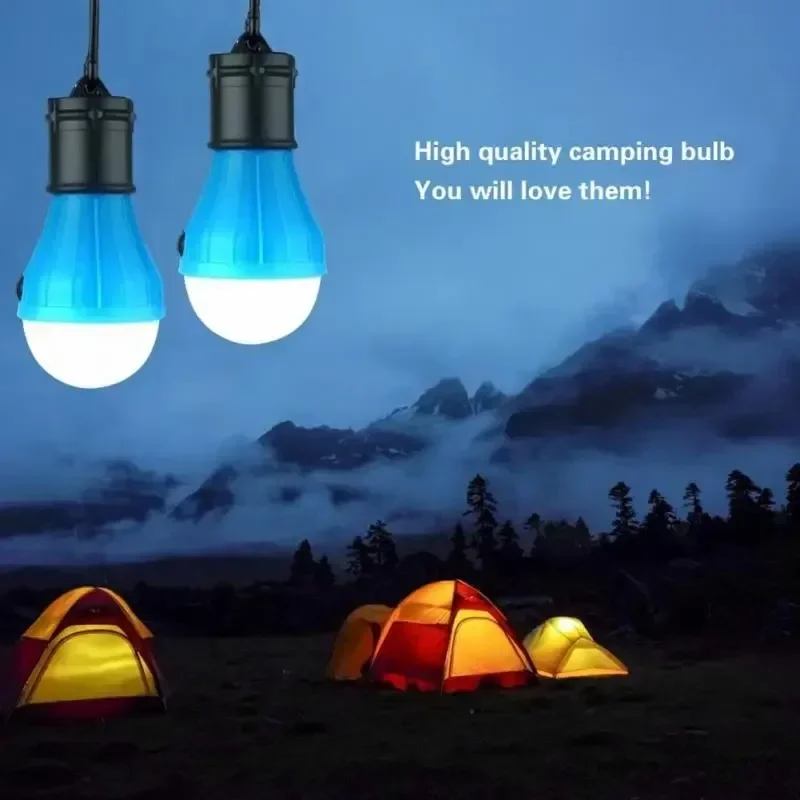 1pc luce da campeggio esterna tenda impermeabile lampada a sospensione illuminazione multicolore mini lampada a LED portatile lampadina luce di