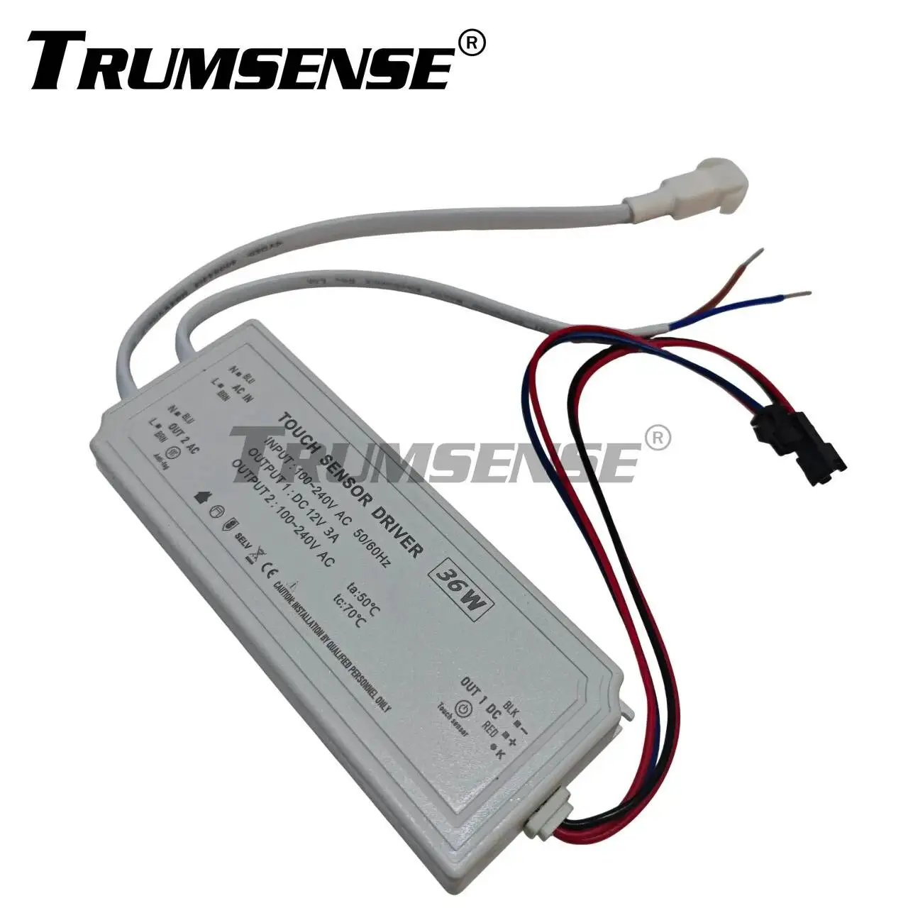 Trumsense 36W STT36AR Built-in Relay Power Adapter AC 100 to 240V Input DC 12V 3A AC 100 to 240V Output For Mirror Touch Switch