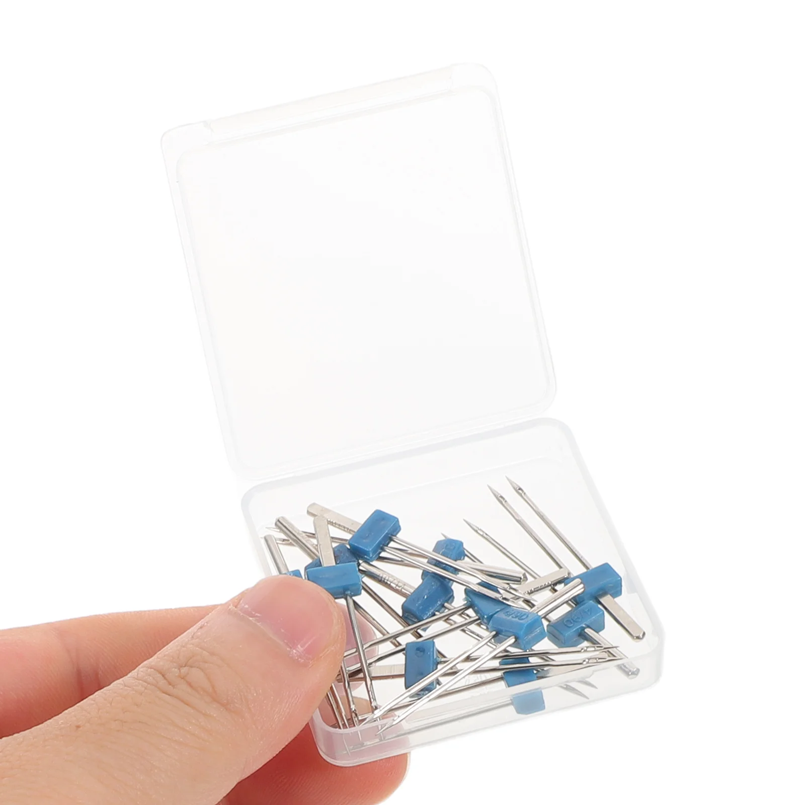 Agujas gemelas multifuncionales para máquina de coser, paquete de agujas de repuesto universales de acero rico en carbono para el hogar, resistente, 12 Uds.