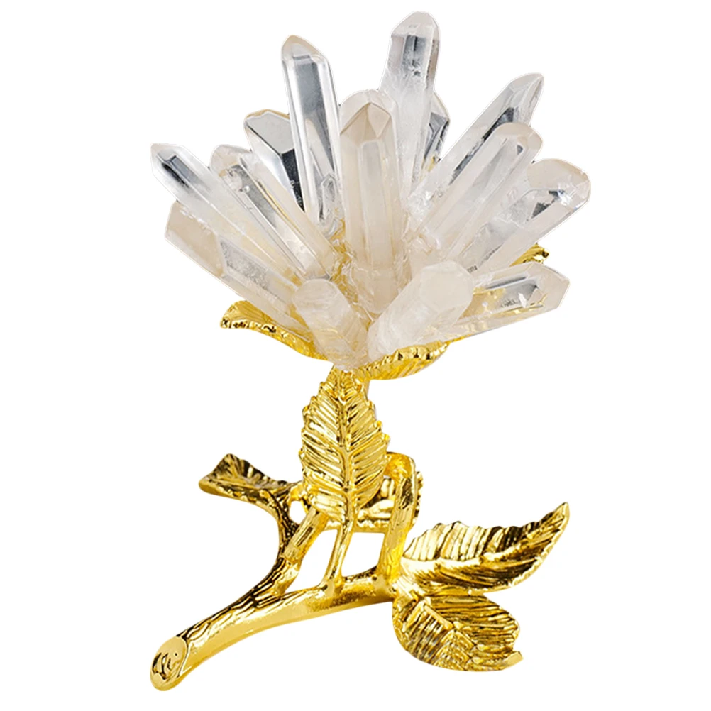 

Crystal Cluster Home Ornament Desktop FlowerPlant Crystal Cluster Decor Bouquet Tabletop Centerpiece