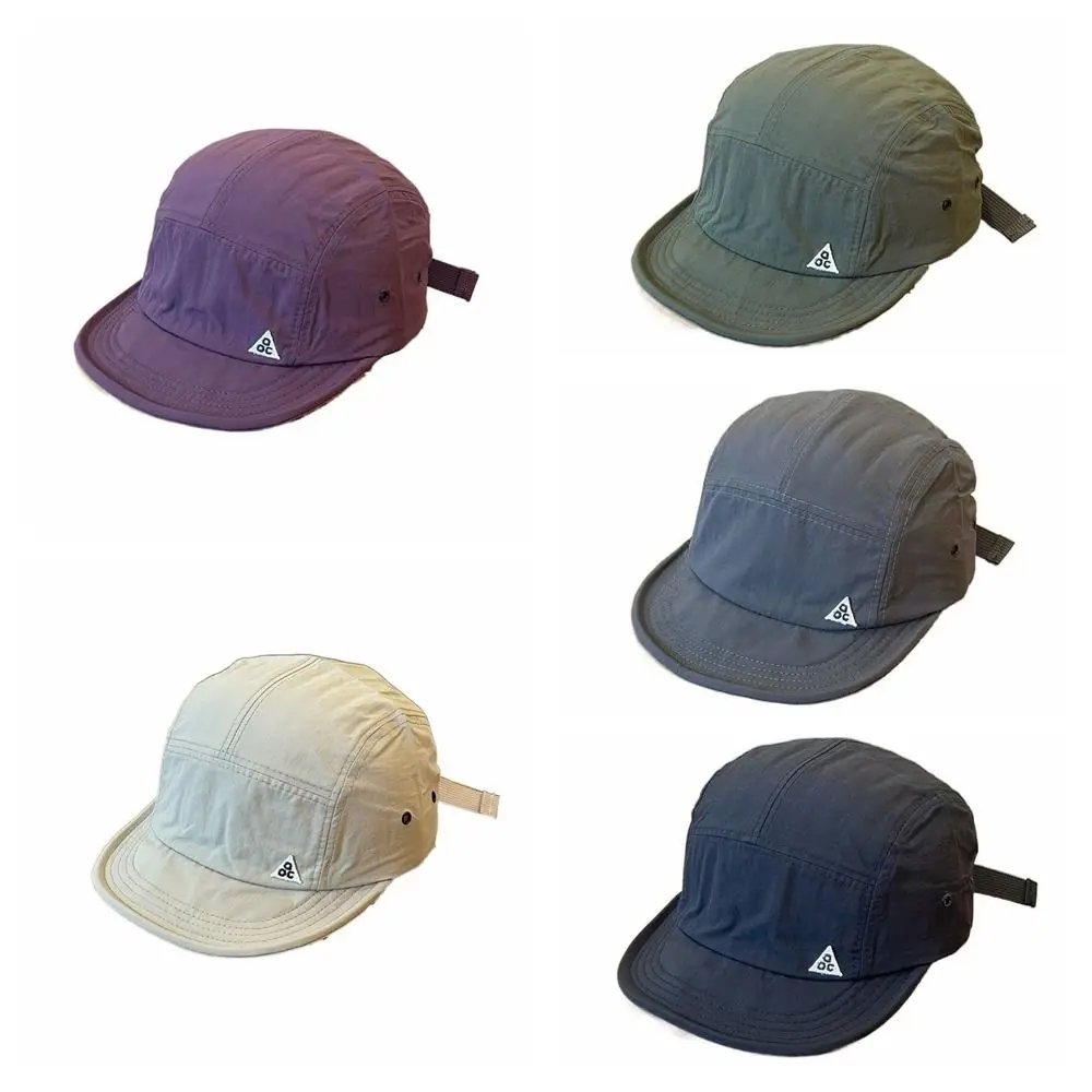 หมวกเบสบอลปีกสั้นสีพื้นสไตล์เรโทร แห้งเร็ว สไตล์ญี่ปุ่น หมวกกันแดด ป้องกันแสงแดด หมวกปีกแหลมสำหรับผู้ชาย