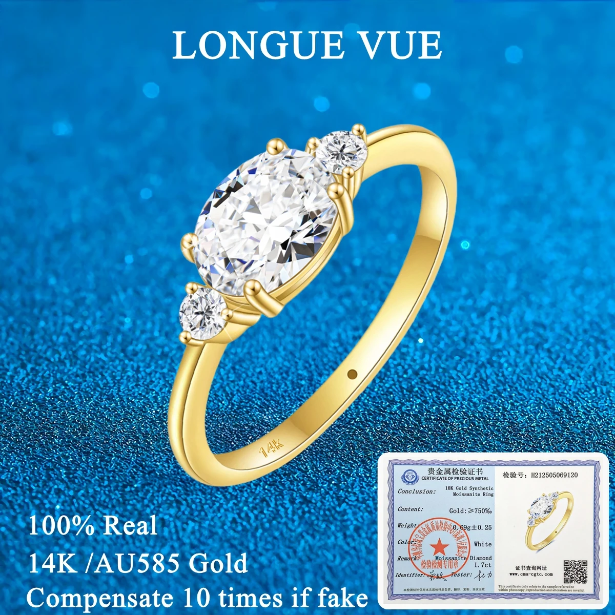 

Обручальные кольца из 14-каратного золота с муассанитом в форме яйца 1,5 карата для женщин, овальное обручальное кольцо, ювелирное кольцо на суставы, Anillos Mujer, золото