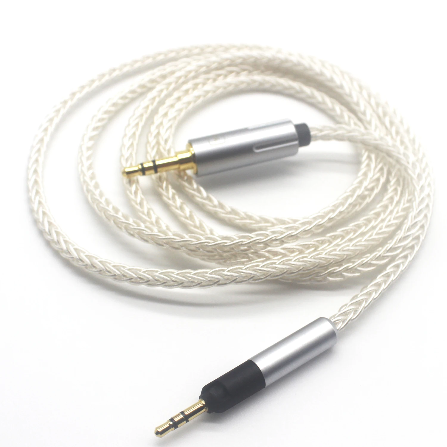 Youkamoo-كابل مضفر مطلي بالفضة ، ترقية ، متوافق مع Sennheiser HD598 ، HD558 ، HD518 ، HD598cs ، HD599 ، HD569 ، HD579