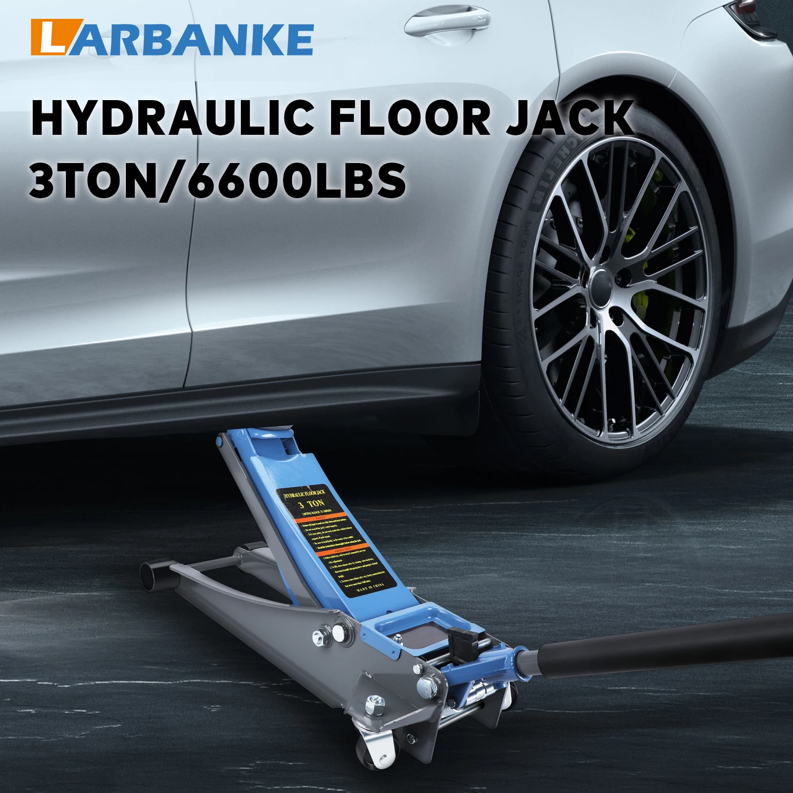 3 Ton Low Profile Floor Jack,Hydraulic Aluminium Steel Car Jack,Provide Stable Support,Lifting Range2.87-19.69