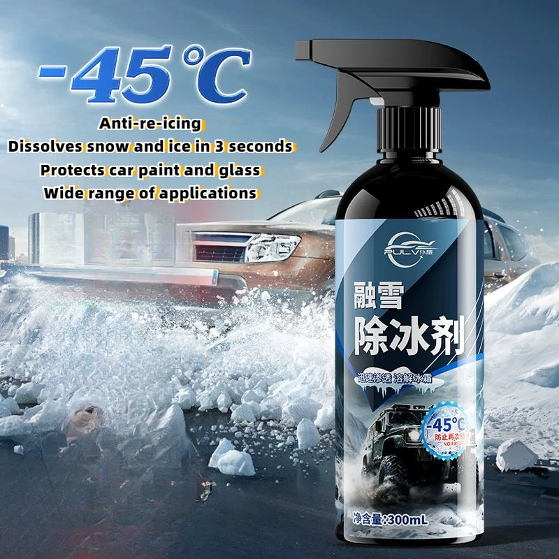 300ml automotive snowmelt de-icer front windscreen snow removal car winter anti-icing defroster Maintenance Cleaning Agent