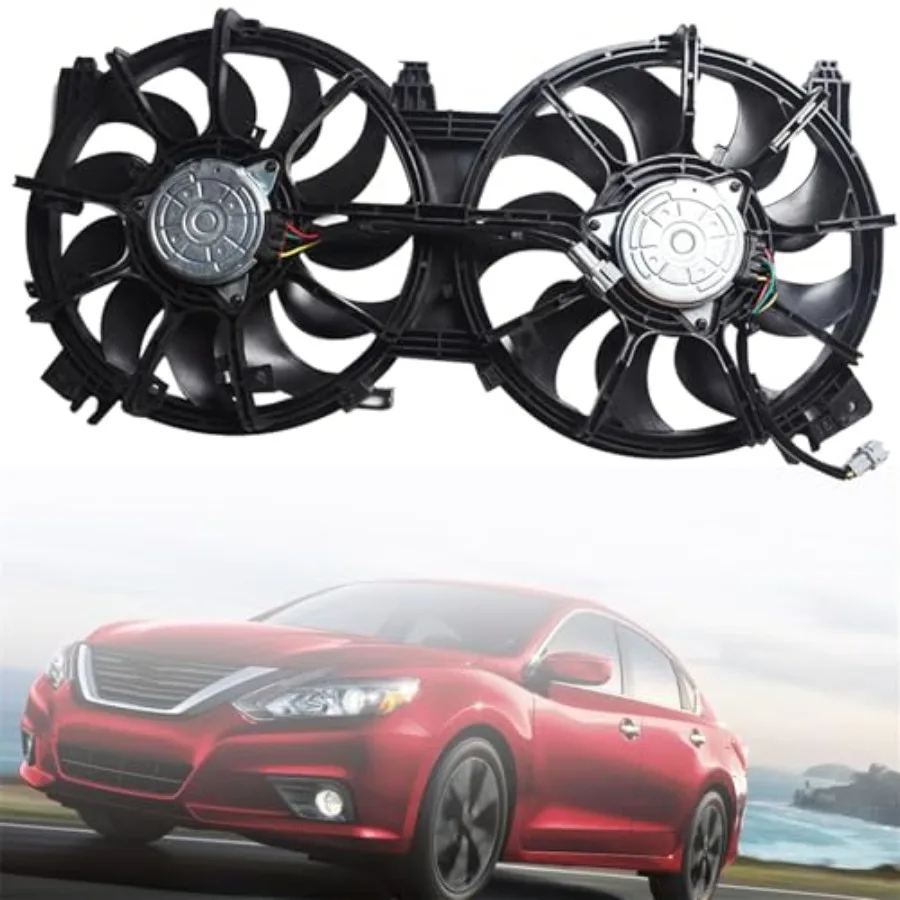 

Dual Radiator Cooling Fan Replacement for Altima 2007-2018 Replacement for Maxima 2016-2021 Replacement for 21481JA000 NI311513